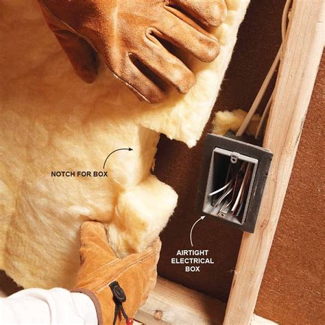 junction box next to fiberglass batt insulation|insulation for electrical walls.